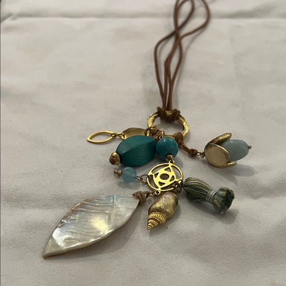 Elegant Multi-Charm Necklace with Gold Accents - Picture 1 of 4
